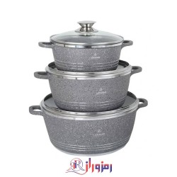 سرویس قابلمه گرانیتی 6 پارچ لایف اسمایل مدل LIFEP7-6-2 سایز 16 تا 24